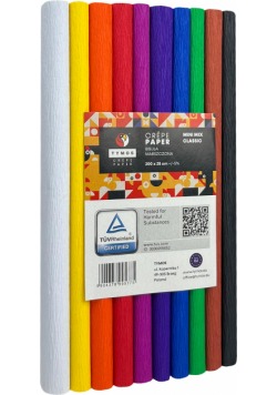 Paczka Bibuła marszczona 25x200 mix classic 10 mini rolek