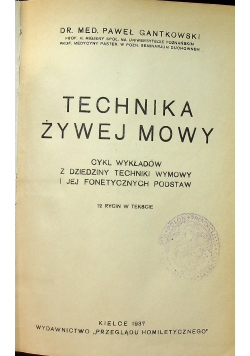 Technika żywej mowy 1937 r