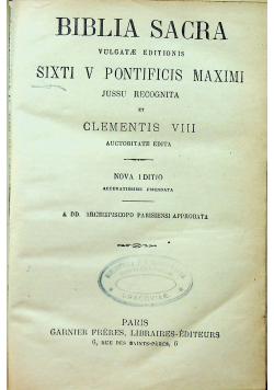 Biblia Sacra 1868 r.