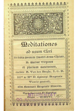 Meditationes 1916 r.
