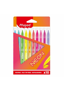 Flamastry neon 10 kolorów MAPED