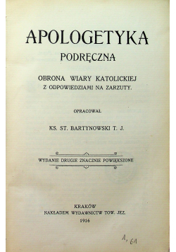 Apologetyka podręczna 1916 r.
