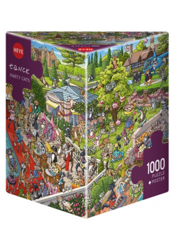Puzzle 1000 Kocia impreza, Tanck (Puzzle+plakat)