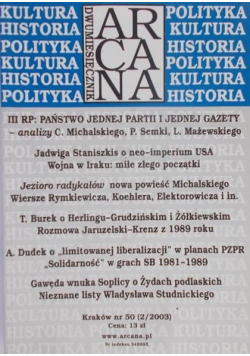 Arcana Kultura Historia Polityka Nr 50