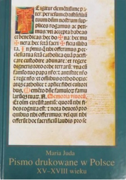 Pismo drukowane w Polsce XV XVIII wieku