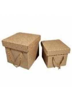 Pudełko prezentowe kraft z rączkami 20x20x20cm