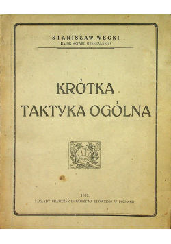 Krótka taktyka ogólna 1919 r.