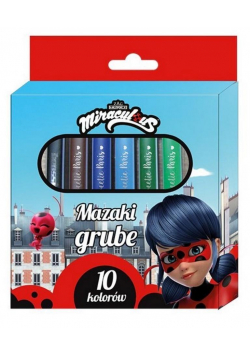 Mazaki grube Biedronka i Czarny Kot 10 kolorów