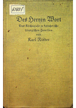 Des herren wort 1928 r.