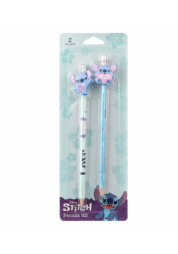 Ołówki z gumową nakładką Disney Fashion Stitch wzór 1 blister 2 szt.
