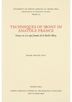 Techniques of Irony in Anatole France