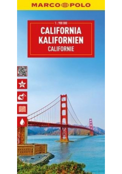 Mapa drogowa Kalifornia 1:900 000