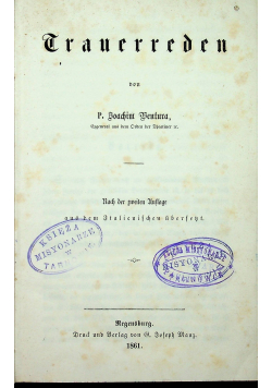 Trauerreden 1861 r
