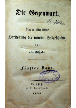 Die Gegenwart V 1850 r.