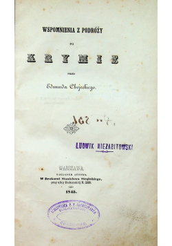 Wspomnienia z podróży po Krymie 1845 r.