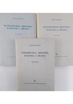 Powszechna historia państwa i prawa 3 Tomy