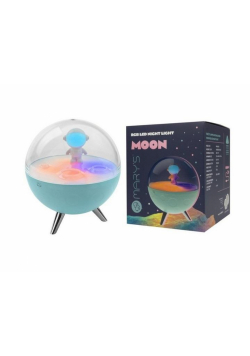 Lampka nocna LED RGB księżyc niebieski