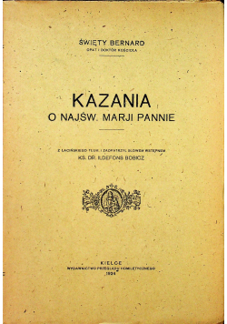 Kazania o Najśw Marji Pannie 1924 r.