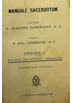 Manuale sacerdotum 1886 r