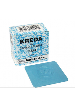 Kreda do tekstyliów niebieska 5szt KARBON