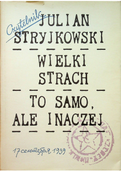 Wielki strach To samo ale inaczej