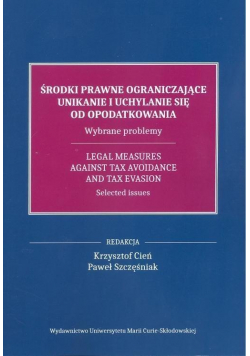 Środki prawne ograniczające unikanie i uchylanie..