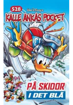 Kalle anka pocket pa skidor i det bla