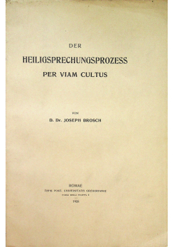 Der Heiligsprechungsprozess 1938 r