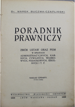 Poradnik prawniczy 1929 r.