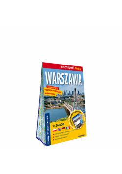 Warszawa kieszonkowy laminowany plan miasta 1:26 000