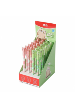 Długopis wymaz Soft Animals Sowa nieb (24szt) M&G