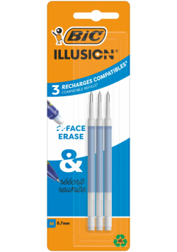 Wkład BIC Illusion Gel niebieski blister 3szt.