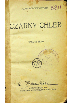 Czarny chleb 1922r