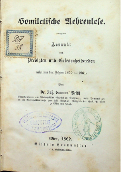 Homiletische Aehrenlese 1862 r