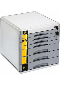 Szafka na dokumenty 7 szufl. metalowa YELLOW ONE