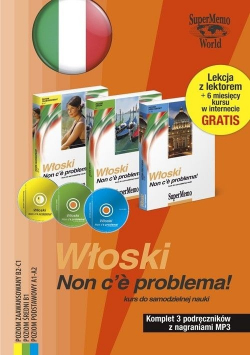 Włoski Non ce problema Komplet 3 podręczników z nagraniami MP3