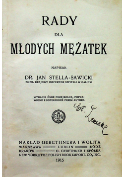 Rady dla młodych mężatek 1915r