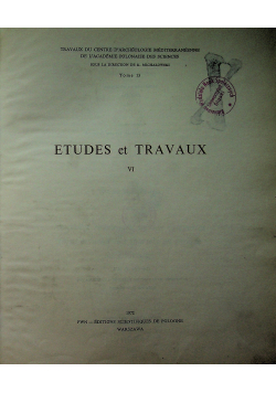 Etudes et Travaux Tom 13 Studia i Prace VI