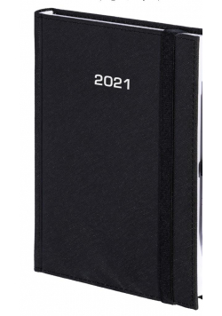 Kalendarz 2021 B5 Tygodniowy Cross z gumką Czarny