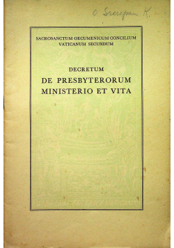 Decretum de Presbyterorum ministerio et vita