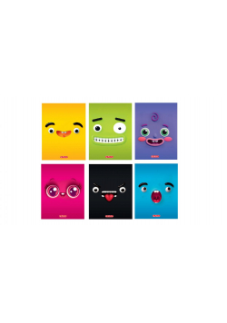 Zeszyt A5/32K kratka PP Funny faces (10szt)