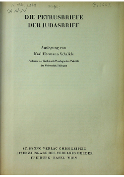 Die Petrusbriefe der judasbrief
