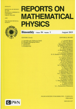 Reports on Mathematical Physics 84/1 Polska