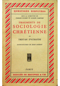 Fragments de Sociologie Chretienne 1934 r.