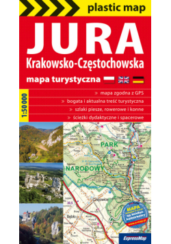 Jura Krakowsko-Częstochowska foliowana mapa turystyczna 1:50 000