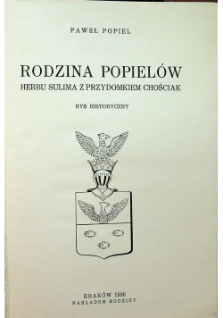 Rodzina Popielów herbu Sulima z przydomkiem Chościak 1936 r.