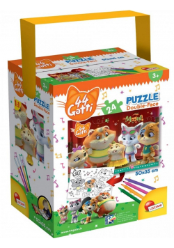 Puzzle z rączką mini 24 44 Koty