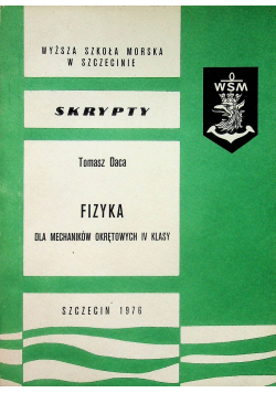 Fizyka dla mechaników okrętowych Skrypty