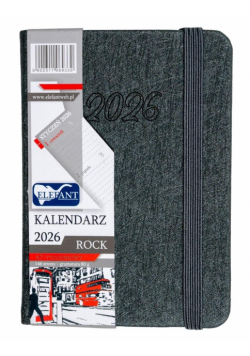 Kalendarz 2026 A7 tyg Rock szary