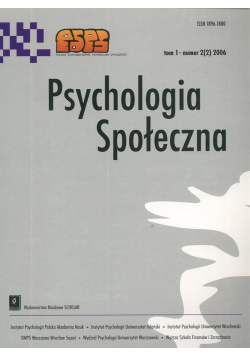 Psychologia społeczna  2(2) 2006